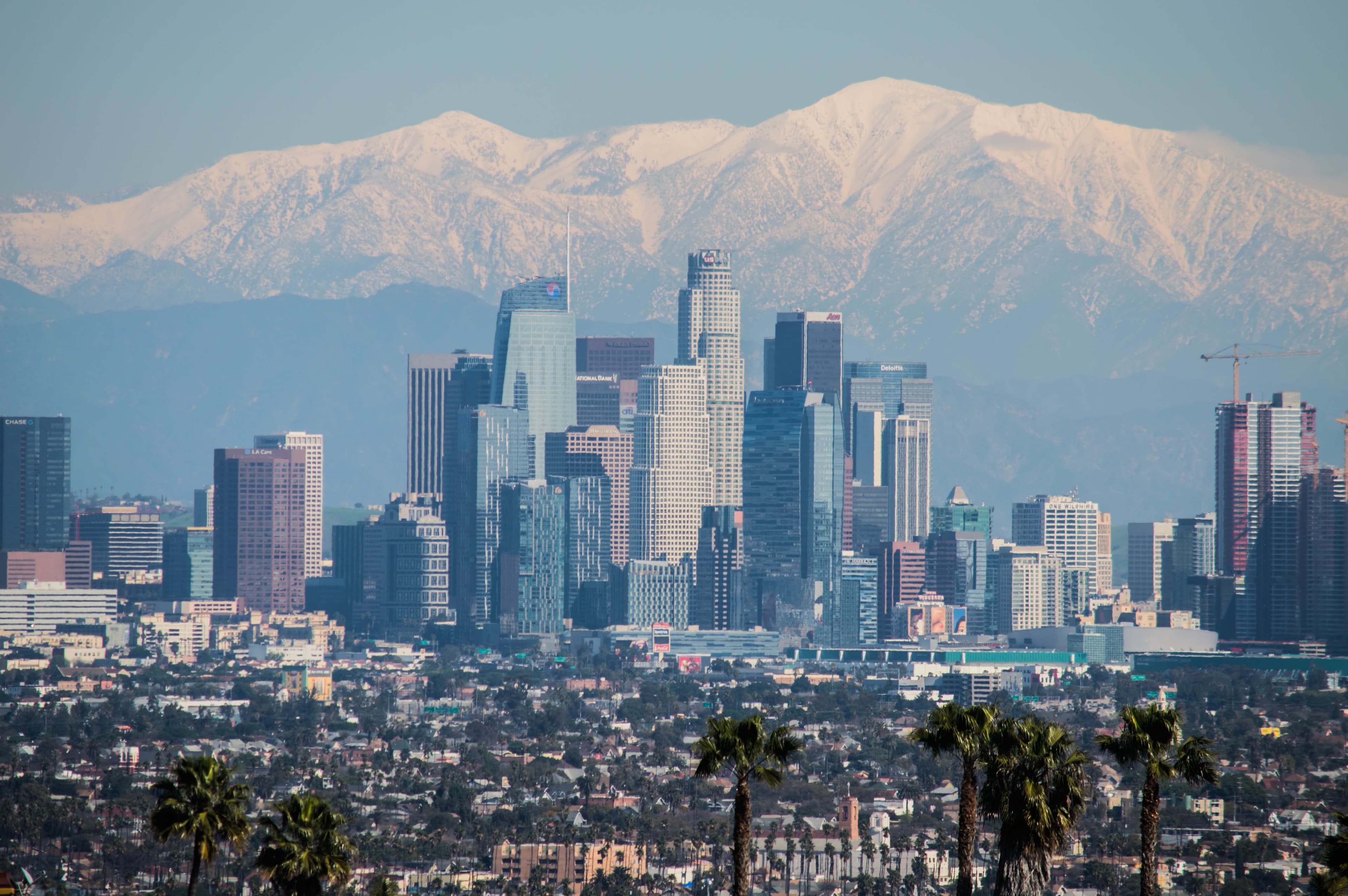 Los Angeles skyline panoramic view